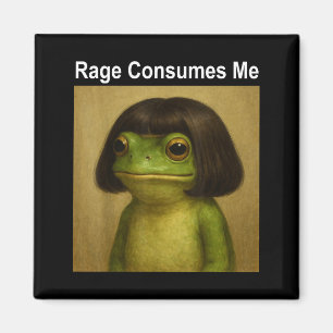 Aimant La rage me consume Grenouille Drôle Grenouille Cou