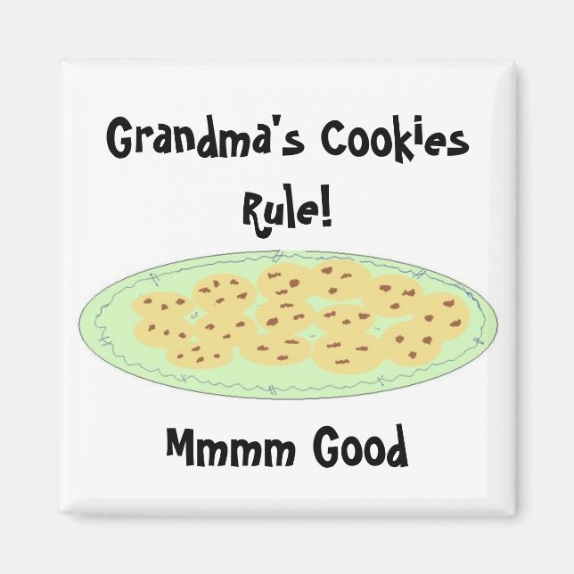 Aimant La règle des cookies de grand-mère (Devant)