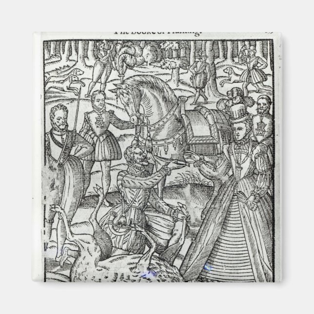 Aimant La reine Elizabeth I à une chasse au cerf (Devant)