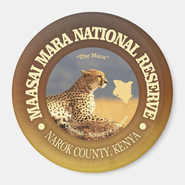 Aimant La réserve nationale de Massai Mara (Devant)