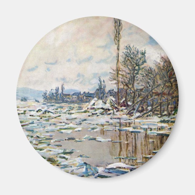 Aimant La rupture de la glace par Claude Monet (Devant)