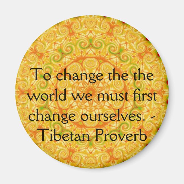 Aimant La sagesse du Tibet PROVERB (Devant)
