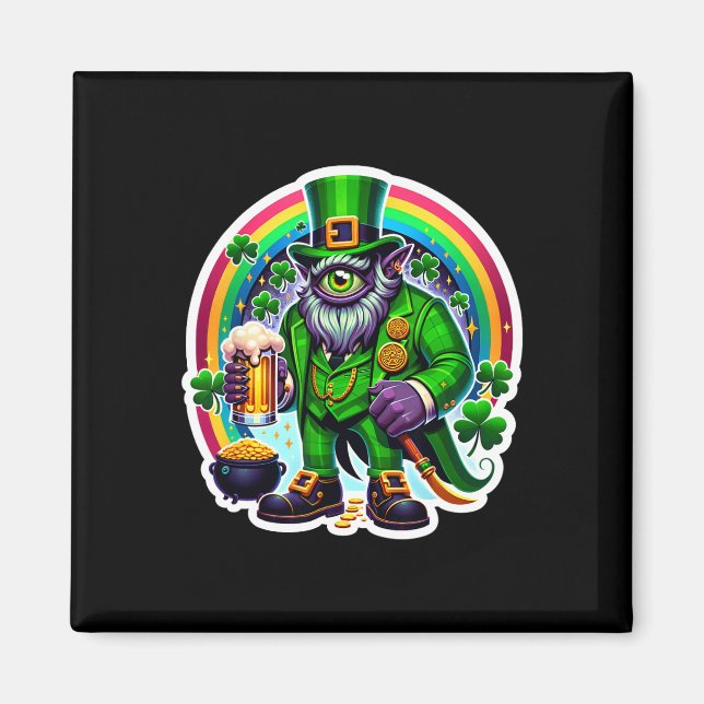 Aimant La Saint-Patrick Bylor du mauvais œil démon irland (Devant)