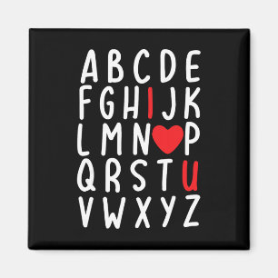 Aimant La Saint-Valentin Abc Je T'Aime Coeur Enseignant E