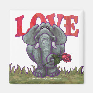 Aimant La Saint-Valentin des éléphants
