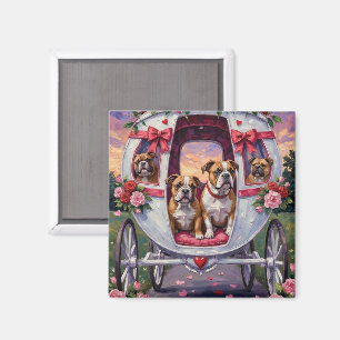 Aimant La Saint-Valentin du bouledogue