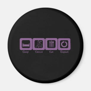 Aimant La salle de bal de sommeil mangent la répétition