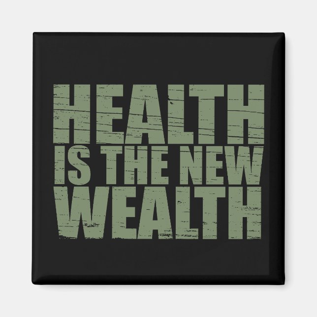 Aimant La santé est la nouvelle richesse (Devant)