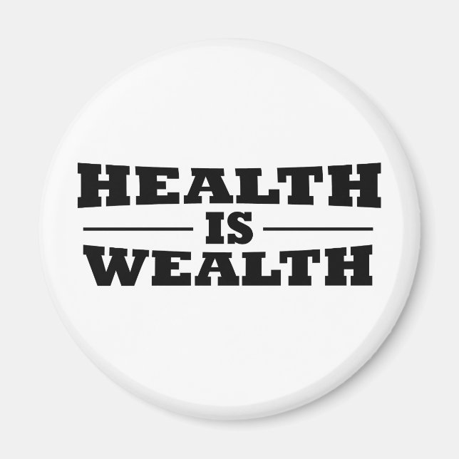 Aimant La santé est richesse (Devant)