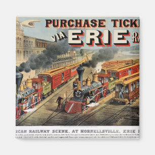 Aimant La scène ferroviaire américaine à Hornellsville