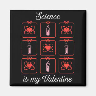 Aimant La science est ma Saint-Valentin Chimie Atome Épro