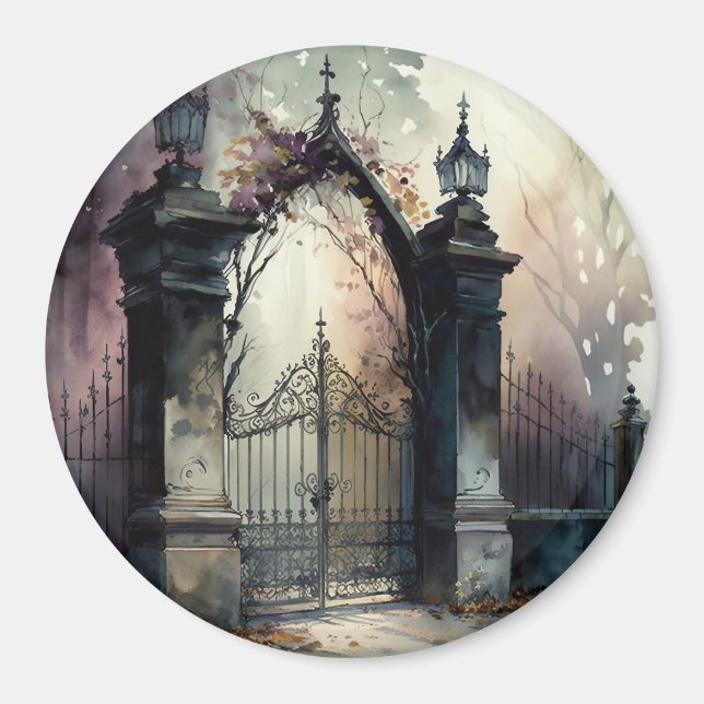 Aimant La série de portes du cimetière gothique 12 (Devant)