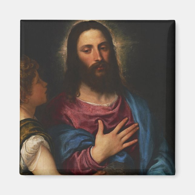 Aimant La tentation du Christ, Titien (Devant)