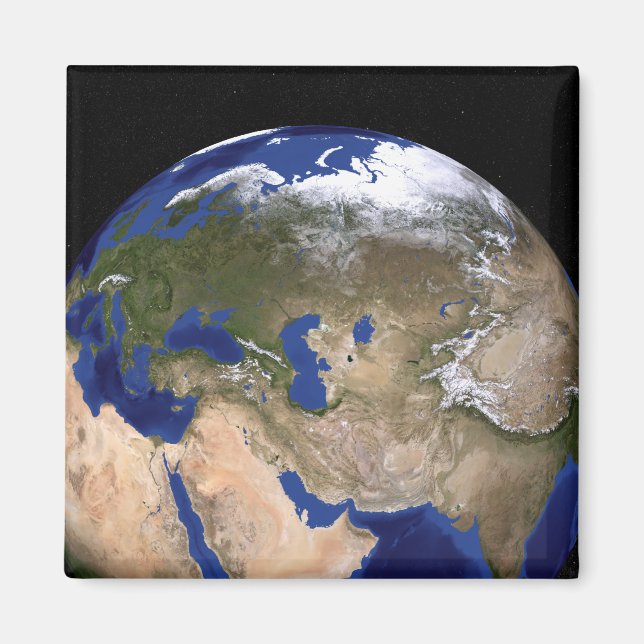 Aimant La Terre de la prochaine génération de marbre bleu (Devant)
