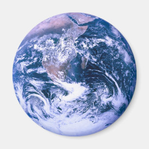 Aimant La Terre Du Marbre Bleu De L'Espace