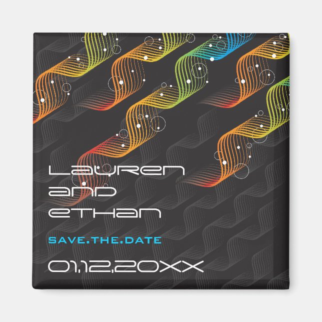 Aimant La torsion abstraite onduleuse | 01 * sauvez (Devant)