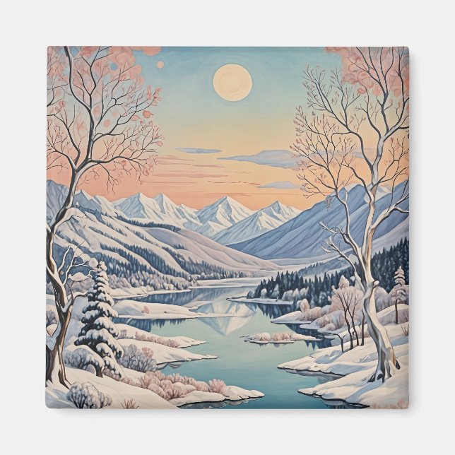 Aimant La tranquillité d'hiver (Devant)