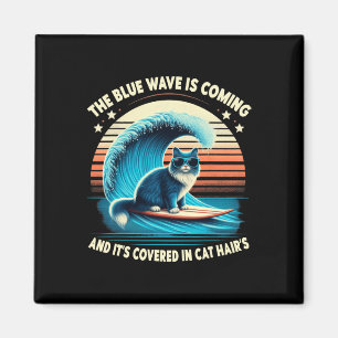 Aimant La Vague Bleue arrive et elle est couverte dans le