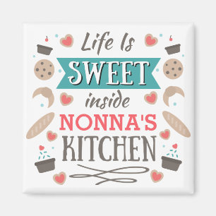 Aimant La vie est douce dans la cuisine de Nonna