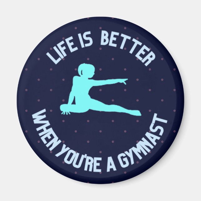 Aimant La vie est meilleure quand on est gymnaste (Devant)