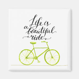 Aimant La Vie Est Un Beau Voyage Vert Lime