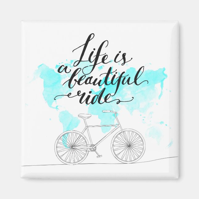 Aimant La Vie Est Une Belle Balade Bleue (Devant)