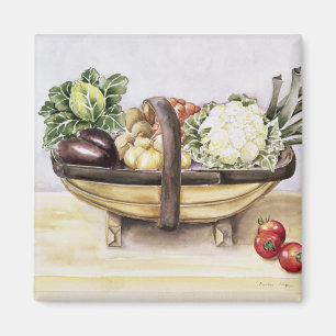 Aimant La vie toujours avec un trug des légumes 1996