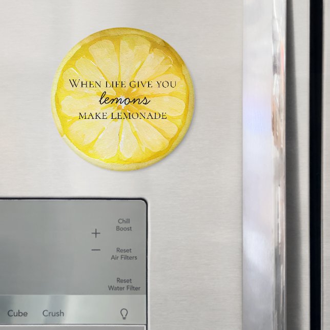 Aimant La Vie Vous Donne Une Citation De Citron (In situ (réfrigérateur))