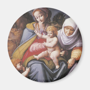 Aimant La Vierge et l'Enfant avec St Elizabeth