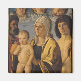 Aimant La Vierge et l'enfant avec St Peter et St