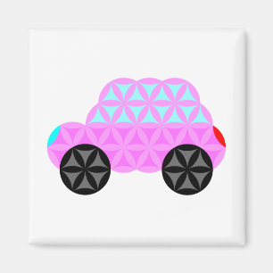 Aimant La Voiture De Vie - Formes Sacrées A3.Rose.