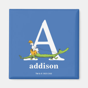 Aimant L'ABC de Dr Seuss : Lettre A - Blanc Ajoutez vot