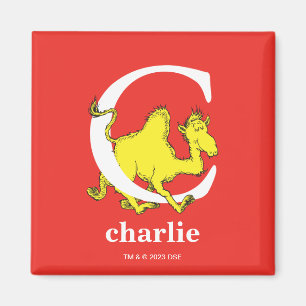 Aimant L'ABC de Dr Seuss : Lettre C - Blanc Ajoutez vot