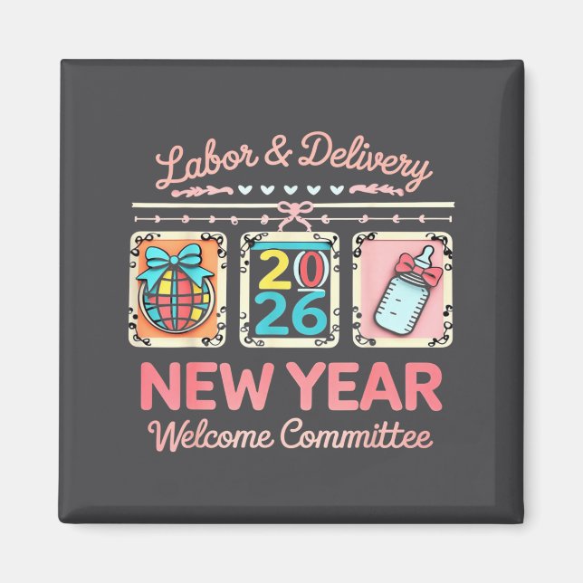 Aimant Labor &amp; Delivery 2026 New Year Welcome Committ (Devant)