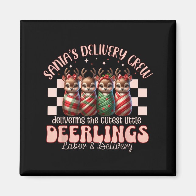 Aimant Labor And Delivery Reindeer Swaddle Christmas L&am (Devant)