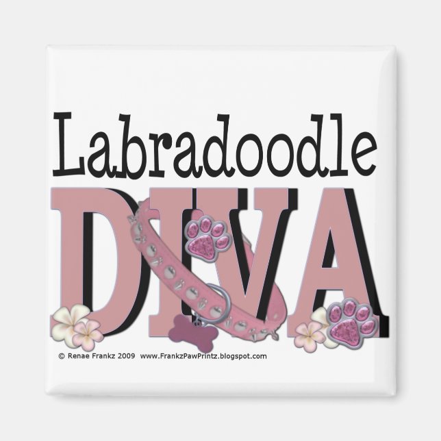 Aimant LabraDoodle DIVA (Devant)