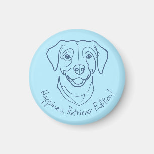 Aimant Labrador Retriever. Bonheur, Édition Retriever !