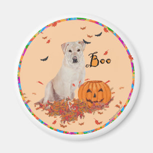 Aimant Labrador Retriever jaune Halloween