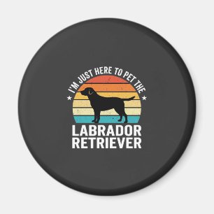 Aimant Labrador Retriever Rétro Caresse de Chien