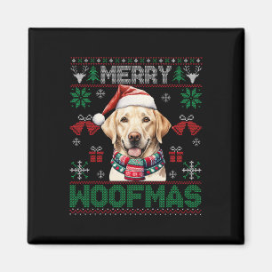 Aimant Labrador Retrivers Joyeux Noël Woofmas Chien Lo