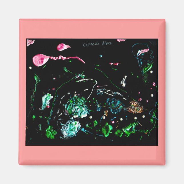 Aimant L'abstrait de l'aimant de peinture (Devant)