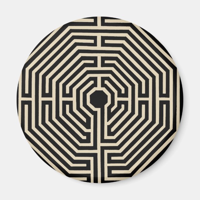 Aimant labyrinthe de mandala (Devant)
