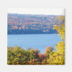Aimant LAC CAYUGA DANS L'aimant AUTOMNE