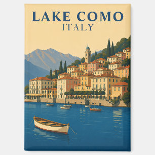 Aimant Lac de Côme Italie Voyage Vintage Lacs Italiens
