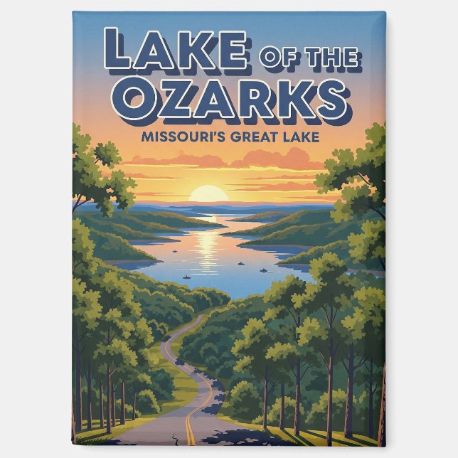 Aimant Lac des Ozarks Missouri Travel (Recto)