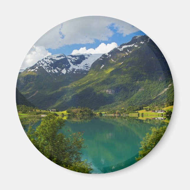 Aimant Lac Floen pittoresque, Norvège (Devant)