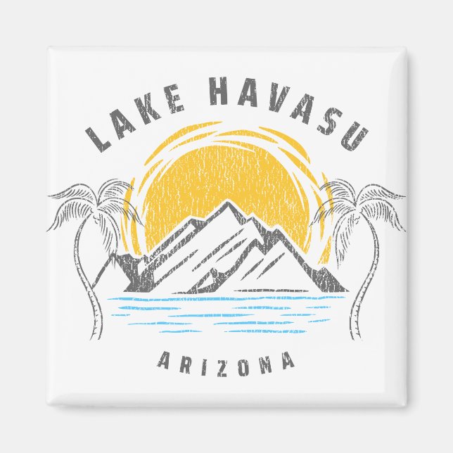 Aimant Lac Havasu Arizona Vintage (Devant)
