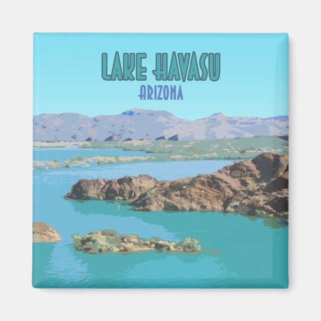 Aimant Lac Havasu Arizona Vintage (Devant)