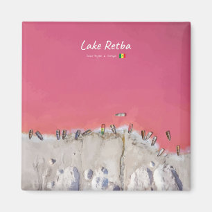 Aimant Lac Retba, Sénégal - Bateaux du lac rose