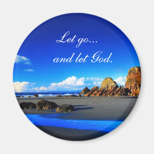 Aimant Lâchez-vous et laissez Dieu.